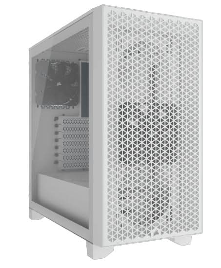 Corsair 3000D AIRFLOW Mid-Tower ATX PC Case with High Airflow Design - White