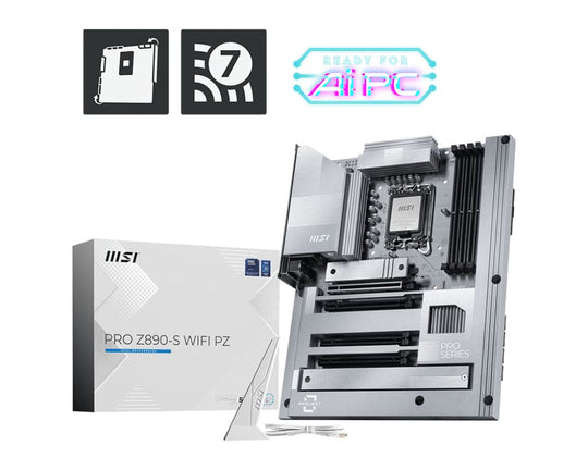 MSI PRO Z890-S WIFI PZ LGA 1851 ATX Silver/White Motherboard