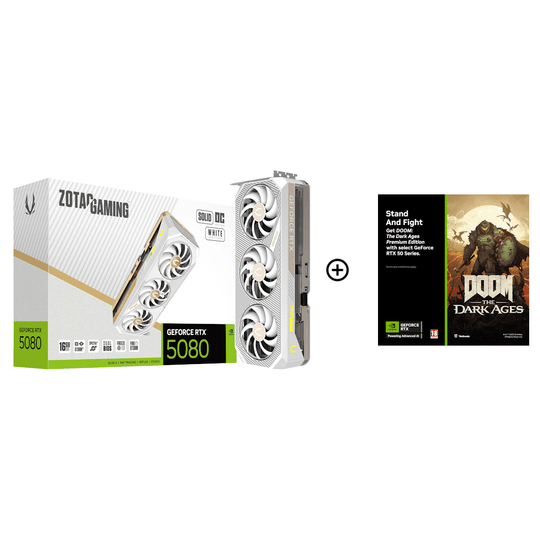 Zotac GeForce RTX 5080 Solid OC White 16GB GDDR7 2640 MHz