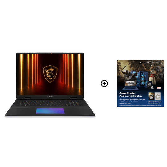 MSI - Titan 18 HX Gaming Laptop - Intel Ultra Core 9 285HX - NVIDIA GeForce RTX 5090 - 64GB RAM - 6TB SSD - 18-inch UHD+ MiniLED - Windows 11 Pro - Black