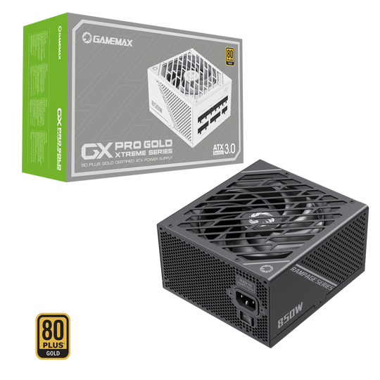 GameMax GX-850W Pro 80 Plus Gold PSU Modular ATX 3.0 PCIe 5.0 850W Power Supply - BLACK
