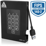 Apricorn Aegis Padlock Fortress external hard drive 2 TB Black