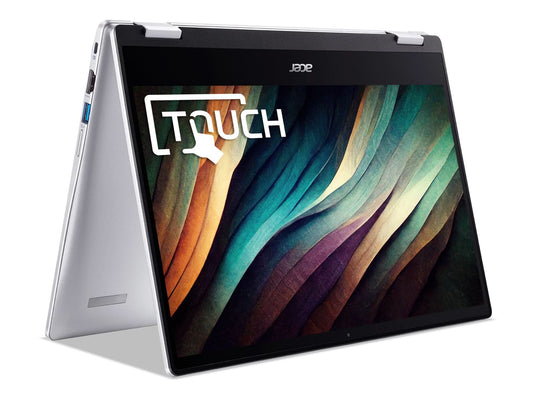 Acer - Chromebook Spin 314 + CP314-1H + Convertible Laptop - Intel Celeron N4500 - Intel UHD Graphics - 4GB RAM - 128GB eMMC - 14" HD Touchscreen - Chrome OS - Silver