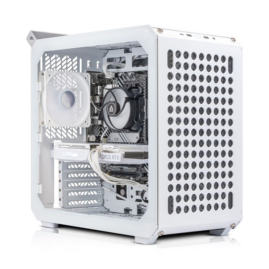 GiGate - Qube 500 + White + Desktop PC for Gaming - Intel i5 12400F - RTX 3060 12GB - 16GB RAM - 512GB SSD