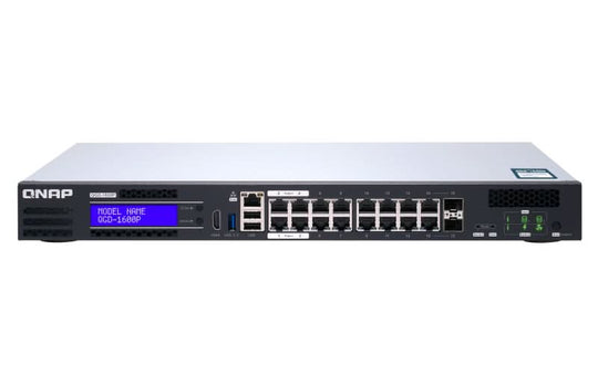 QNAP QGD-1600P Managed Gigabit Ethernet (10/100/1000) Power over Ethernet (PoE) 1U Black, Grey QGD-1600P-4G