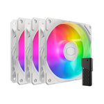 Cooler Master SickleFlow Edge 120 ARGB 3-Pack Fan Kit - White Edition - 120mm PWM - LDB Bearing