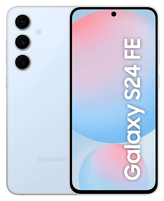 سامسونج جالكسي S24 FE 17 سم (6.7") ثنائي الشريحة، أندرويد 14 الجيل الخامس، يو اس بي النوع-سي، 8 جيجابايت، 128 جيجابايت، 4000 مللي أمبير، أزرق