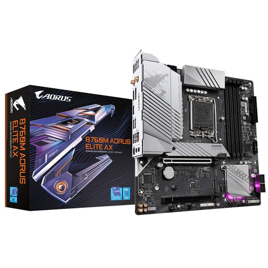 Gigabyte B760M AORUS ELITE AX Motherboard Intel B760 LGA 1700 DDR5 micro ATX