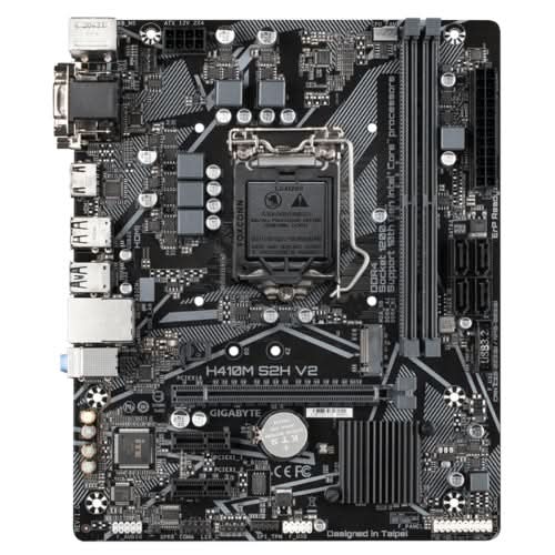 GIGABYTE H410M S2H V2 Socket LGA 1200 MicroATX Brown Motherboard