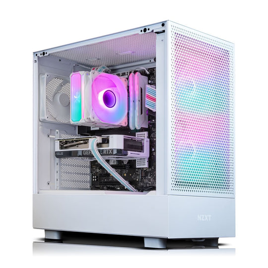 GiGate - H5 Flow + 12600KF + Gaming PC - Intel Core i5 12600KF - NVIDIA RTX 4060 Ti - 16GB DDR4 - 512GB SSD - White