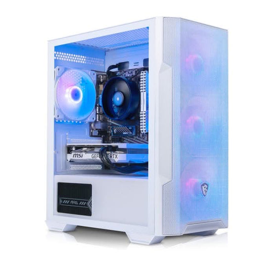 Gigate - M100R White + Ryzen 5 5500 + Gaming PC - AMD Ryzen 5 5500 - NVIDIA RTX 4060 8GB - 16GB DDR4 - 1TB NVMe SSD