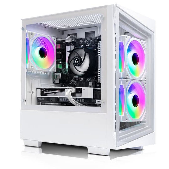X= - LEVEL 3 + Ryzen 5 3600 + White Desktop PC for Gaming - AMD Ryzen 5 3600 - NVIDIA RTX 3050