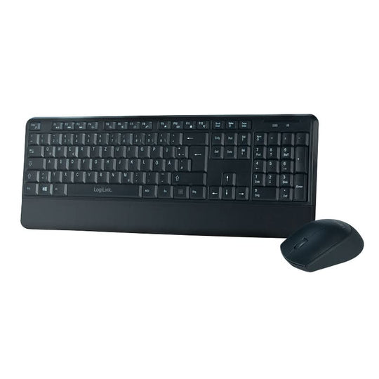 LogiLink ID0161 - RF Wireless Keyboard &amp; Mouse Combo - QWERTZ German - Black