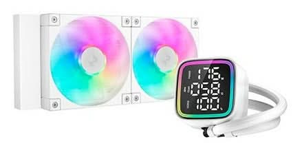 DeepCool LD240 AIO Cooler - 240mm - CPU Status Screen - ARGB Halo - White