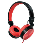 LogiLink HS0049RD - Wired Stereo Headphones - Black/Red