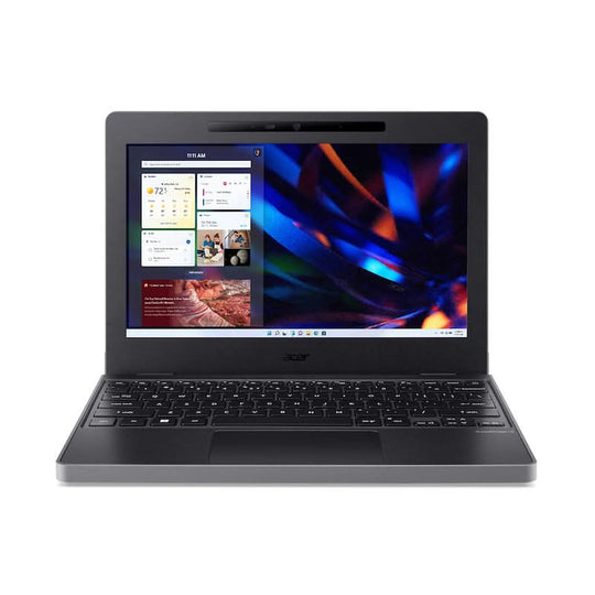 Acer - TravelMate B3 + TMB311-33-TCO + Education Notebook - Intel N100 - Intel UHD Graphics - 4GB DDR5 RAM - 128GB SSD - 11.6-inch HD - Windows 11 Pro Education - Black
