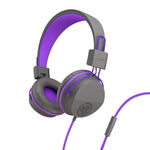 JLab JBuddies - Kids Wired Headphones with Volume Limiter - Grey/Purple