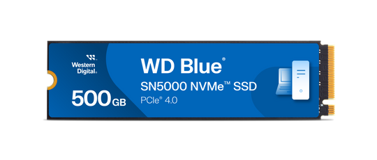 WD Blue 500GB SN5000 M.2 2280 PCIe Gen 4 NVMe SSD - 5000MB/s Read, 4000MB/s Write - WDS500G4B0E
