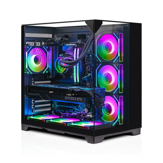 GiGate - Dark Xpanse CUBE + 14700KF + AI PC for Gaming - Intel Core i7 14700KF - NVIDIA RTX 5080 - 16GB DDR5 - 512GB SSD - Black