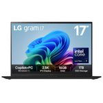 LG - Gram AI + 17Z90TL-G.AU78A1 + Ultraportable Laptop - Intel Core Ultra 7 256V - Intel Arc Graphics 140V - 16GB LPDDR5x - 1TB SSD - 17" 2.5K - Windows 11 Home - Obsidian Black