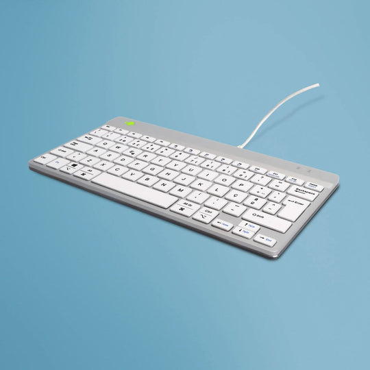 R-Go Tools Ergonomic keyboard R-Go Compact Break, compact keyboard with break software, QWERTY (PT), wired, white