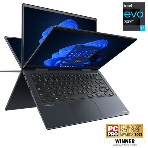 Dynabook - Portégé X30W-J-10X + 2-in-1 Laptop - Intel Core i5-1135G7 - Intel Iris Xe Graphics - 16GB LPDDR4x - 256GB SSD - 13.3-inch Full HD - Windows 10 Pro - Mystic Blue
