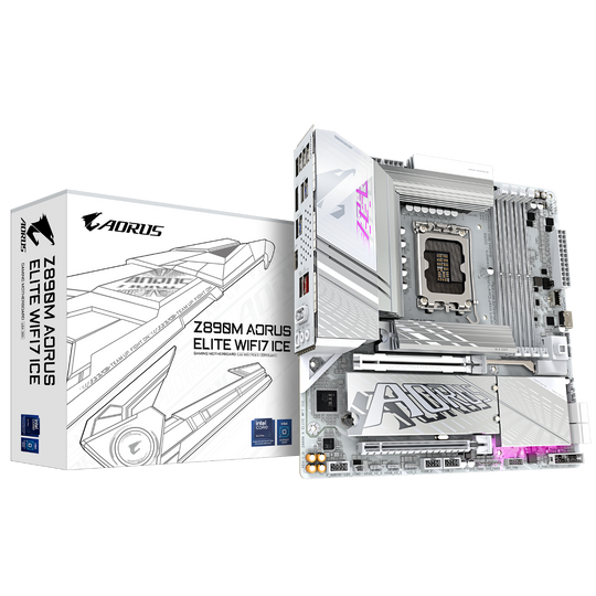 Gigabyte Z890M AORUS ELITE WIFI7 ICE Socket LGA 1851 mATX white Motherboard