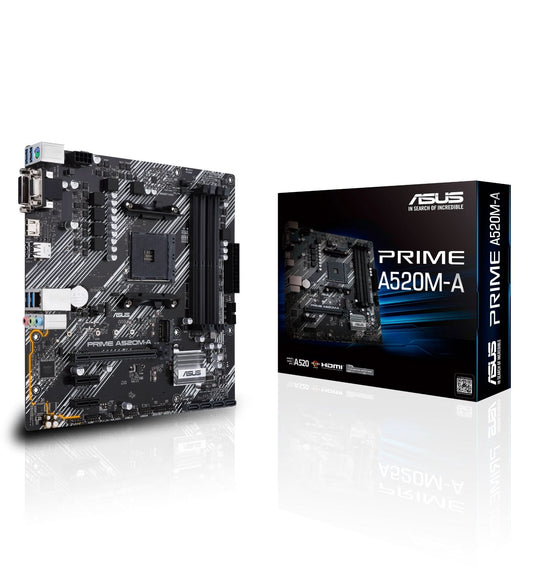 لوحة أم أسوس PRIME A520M-A II/CSM، AMD، مقبس AM4، شريحة A520، ذاكرة DDR4، ميكرو ATX