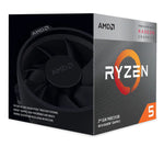 معالج AMD Ryzen 5 3400G، تردد 3.7 جيجاهرتز، 4 ميجابايت كاش L3، علبة