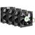 Inter-Tech 88887290 computer cooling system Computer case Fan 8 cm Black 4 pc(s)