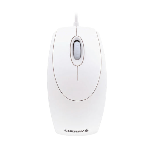 CHERRY WHEELMOUSE OPTICAL Corded Mouse, Pale Grey, PS2/USB