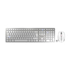 CHERRY DW 9100 SLIM keyboard Mouse included RF Wireless + Bluetooth QWERTY UK English Silver