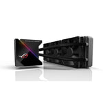 مبرد سائل متكامل ASUS ROG RYUJIN 360 للمعالج، بحجم 12 سم، باللون الأسود