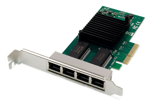 Digitus DN-10114 Quad-Port Gigabit Ethernet PCIe Card (Intel I350 Chipset)