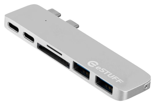 eSTUFF ES84122-SILVER notebook dock/port replicator USB 3.2 Gen 1 (3.1 Gen 1) Type-C