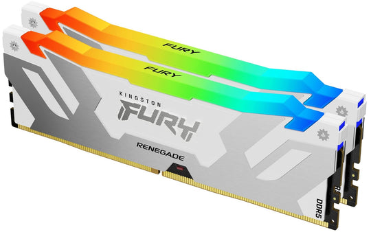 Kingston FURY Renegade, 32GB 7600MT/s DDR5, CL38 DIMM Kit of 2 RGB, XMP, PC/Server,288-pin DIMM, White
