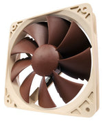 مروحة للهيكل Noctua NF-P12 PWM، بحجم 12 سم، باللونين البني والأبيض، قطعة واحدة