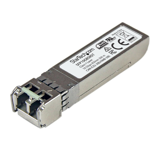 وحدة SFP+ متوافقة مع MSA من StarTech.Com - 10GBASE-SR - وحدة SFP+ غير مشفرة - محول بصري متعدد الأوضاع MMF - 10GbE - إيثرنت بسرعة 10GE - LC 300 متر - 850 نانومتر - DDM