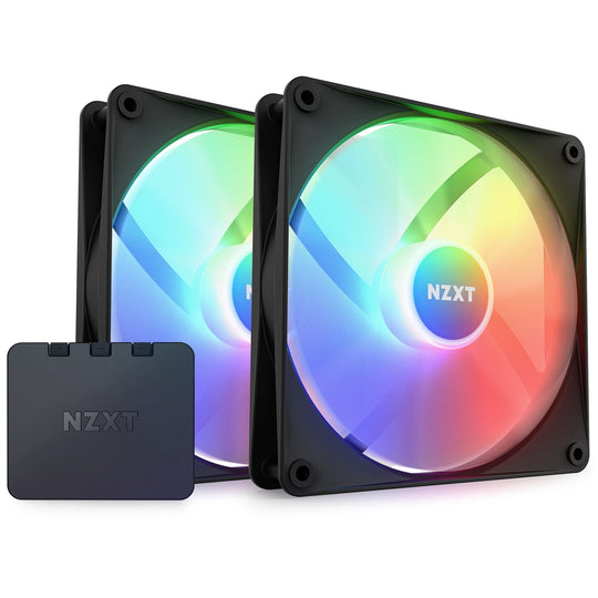 NZXT F140 RGB Core Case Fan - 140mm PWM - Black (2-Pack)