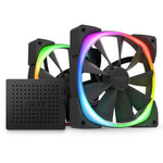 مروحة صندوق حاسوب NZXT Aer RGB 2 بحجم 14 سم، باللون الأسود، عدد 2 قطعة