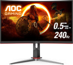 AOC C27G2Z 27" Curved Frameless Ultra-Fast Gaming Monitor, FHD 1080p, 0.5ms 240Hz