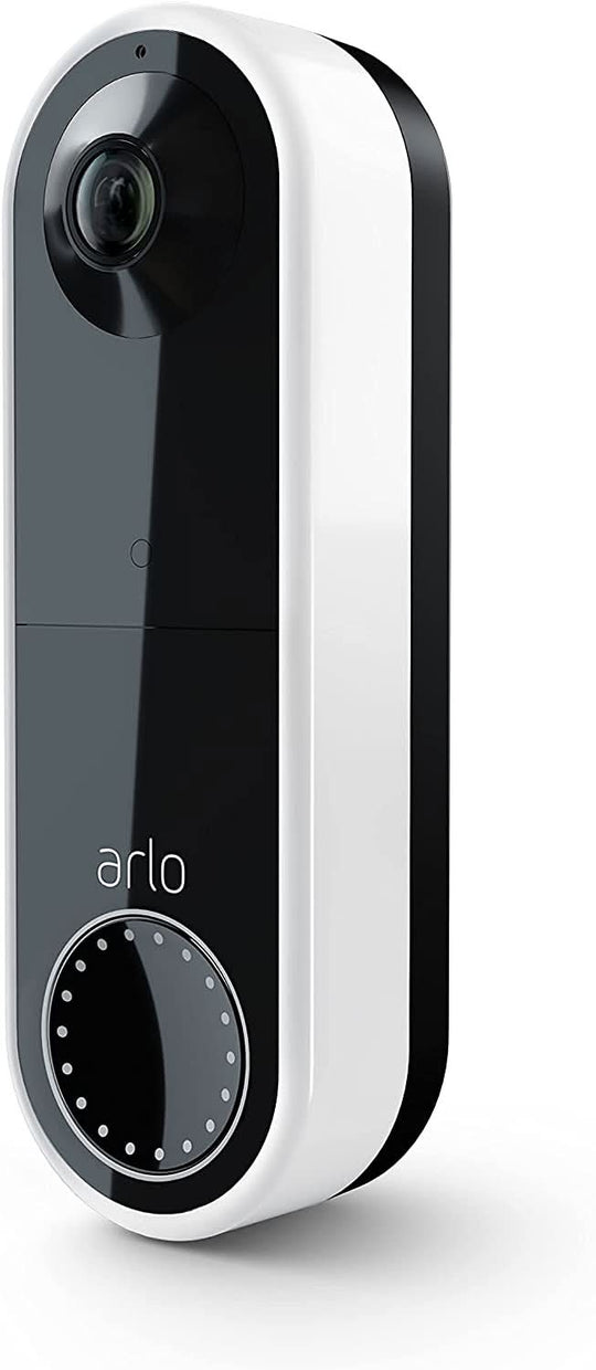 Arlo Essential Wire-Free Video Doorbell - HD Video, 180?° View, Night Vision, 2 Way Audio, Direct to Wi-Fi No Hub Needed, Wire-Free or Wired, White