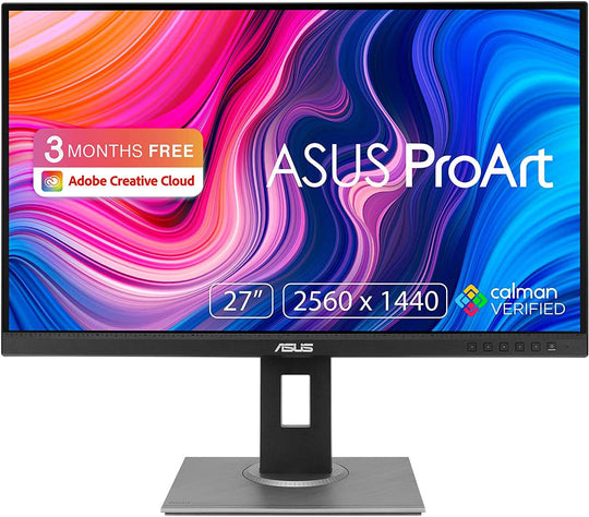 شاشة ASUS ProArt PA278QV مقاس 27 بوصة WQHD (2560 × 1440) احترافية، ومنفذ DisplayPort HDMI DVI-D Mini DP، وارتفاع محوري مائل قابل للتعديل