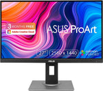 ASUS ProArt PA278QV 27 Inch WQHD (2560 x 1440) Professional Monitor DisplayPort HDMI DVI-D Mini DP Tilt Pivot Swivel Height Adjustable
