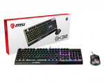 MSI كيبورد العاب GK30 كومبو ابيض من فيجور بـ6 مناطق RGB وماوس العاب GM11، طاردة للماء ومقاومة للرذاذ، 5000 نقطة لكل بوصة