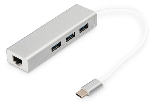 Digitus USB Type-CÃƒÂ¢Ã¢â‚¬Å¾Ã‚Â¢ 3-Port Hub + Gigabit Ethernet