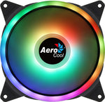 Aerocool DUO14 PC Fan 14cm ARGB LED Dual Ring Antivibration 6 Pins Black