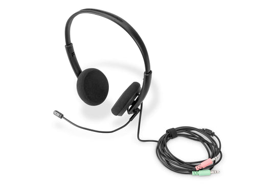 Digitus - On-Ear Office Headset with Noise Reduction - 3.5mm Stereo