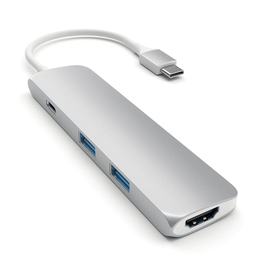Satechi ST-CMAS notebook dock/port replicator USB 3.2 Gen 1 (3.1 Gen 1) Type-C Silver