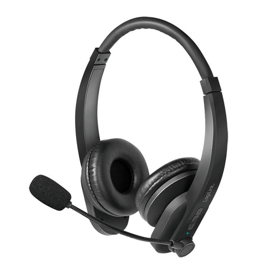 LogiLink BT0060 - Wireless Stereo Headset with Boom Mic - Black